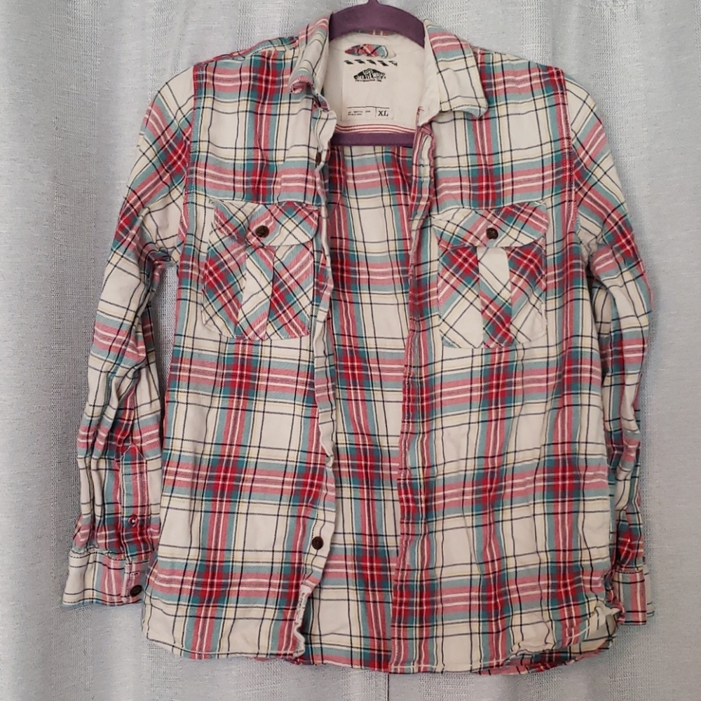 Vans Plaid Button Up Shirt - Women's S or Boy's XL